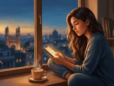 mobile status shayari