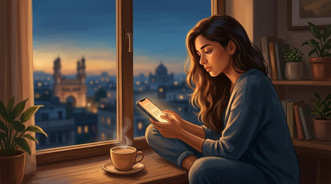 mobile status shayari